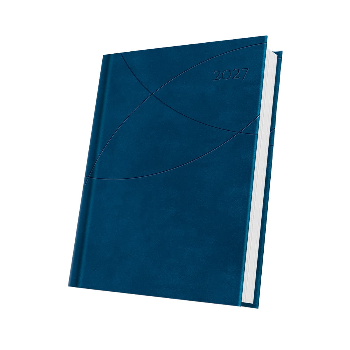 AGENDA DATATA A5 352PAG PREMIUM DELUXE FAVIGNANA COPERTA PIELE SINTETICA ALBASTRU NAVY FOLIO BRONZ 2027