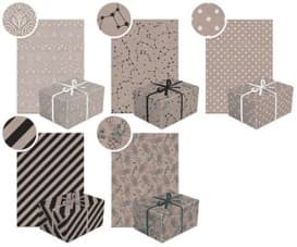 HARTIE IMPACHETAT 200X70CM NEUTRU KRAFT 2 MOTIVE ASORTATE