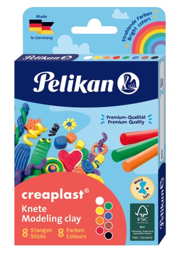 PLASTILINA CREAPLAST 160G SET8 CUTIE CARTON