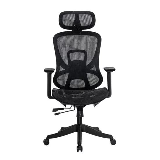 Scaun de birou ergonomic negru din mesh cu brațe reglabile 3D SYYT 9518
