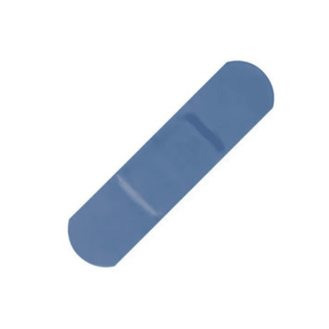 Plasturi albastri detectabili cu insertie metalica 19x72mm, 100buc/set