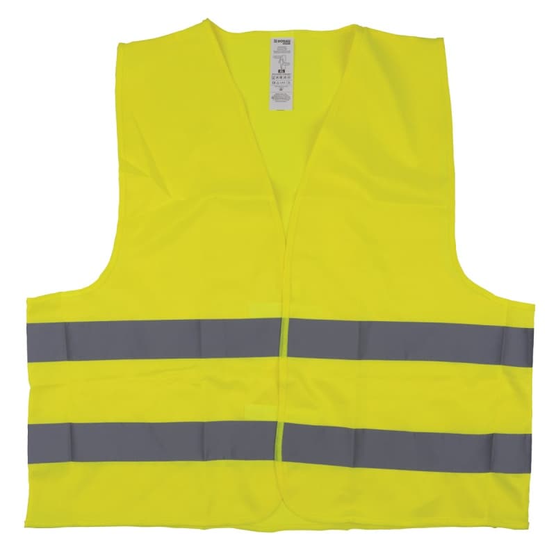 Vesta reflectorizanta DONAU, 100% polyester, cu arici, marimea M - galbena