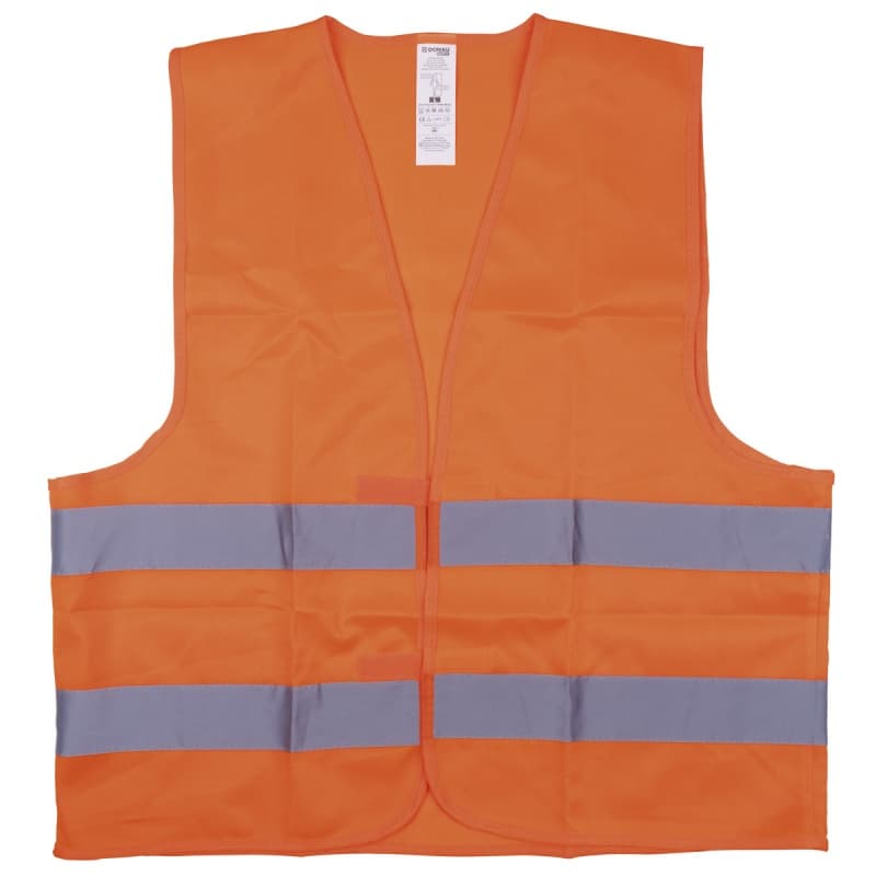 Vesta reflectorizanta DONAU, 100% polyester, cu arici, marimea XL - portocalie