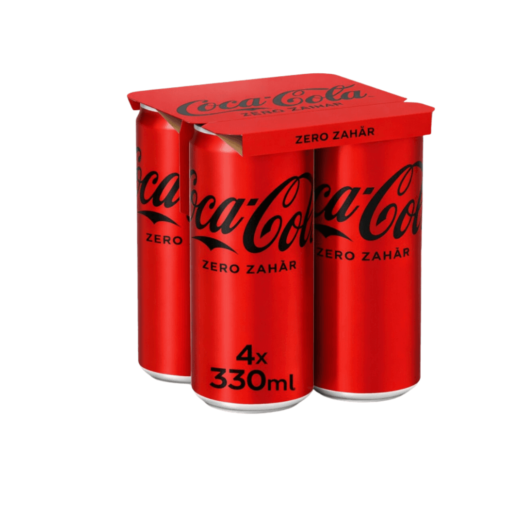 Coca-cola zero doza 0.33 L, 4 buc/bax