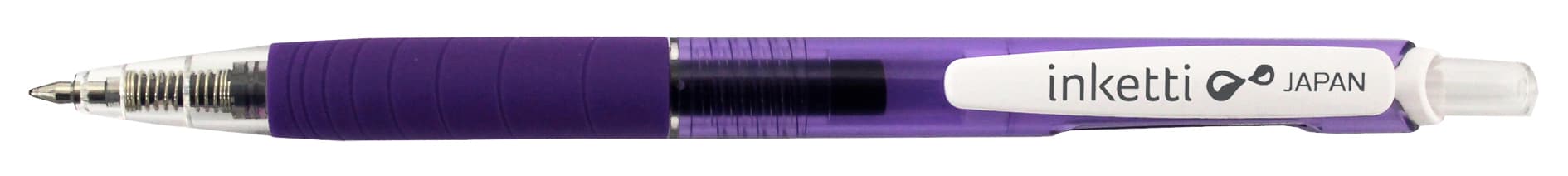 Pix cu gel PENAC Inketti, rubber grip, 0.5mm, corp violet transparent - scriere violet