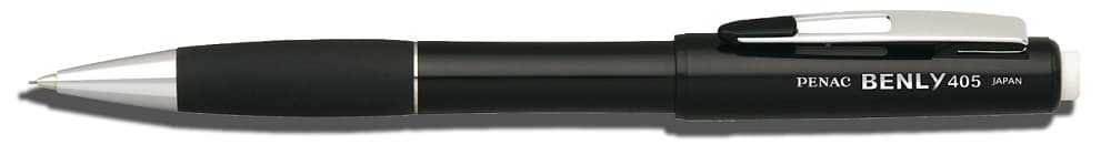 Creion mecanic PENAC Benly 405, 0.5mm, varf si accesorii metalice, radiera retractabila, negru