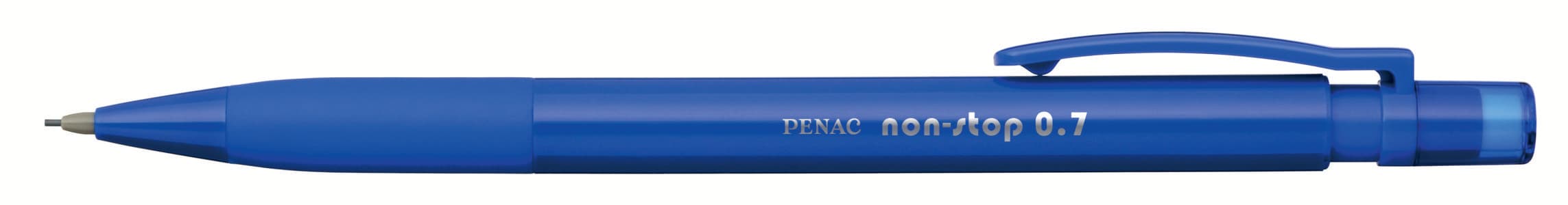 Creion mecanic PENAC Non-Stop, rubber grip, 0.7mm, varf plastic - corp albastru