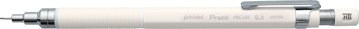 Creion mecanic profesional PENAC Protti PRC-105, 0.5mm, con metalic, varf retractabil, alb