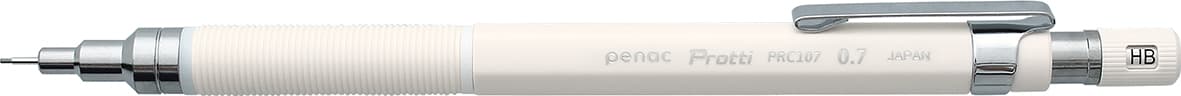 Creion mecanic profesional PENAC Protti PRC-107, 0.7mm, con metalic, varf retractabil, alb