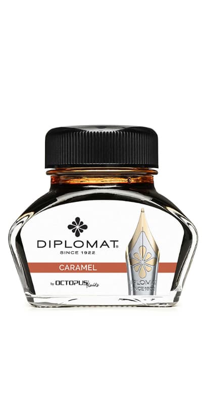 Calimara cu cerneala DIPLOMAT Octopus, 30 ml - maro caramel
