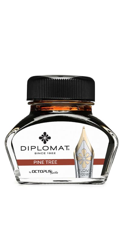 Calimara cu cerneala DIPLOMAT Octopus, 30 ml - maro pin