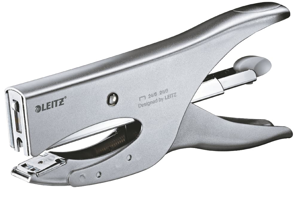 Capsator metalic LEITZ 5549 tip cleste, 40 coli, argintiu