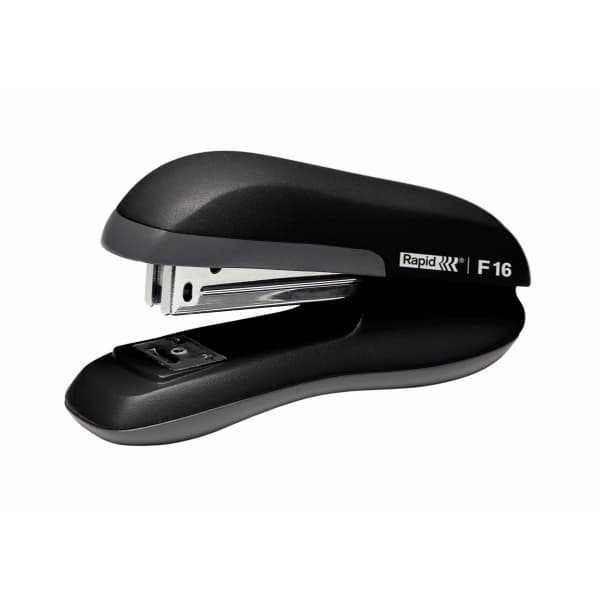 Capsator plastic Rapid F16, 30 coli, cutie, capsare inchisa/deschisa sau tip cui, negru