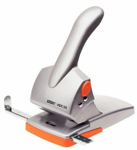 Perforator mare capacitate Rapid HDC65, 65 coli, metalic, cutie, argintiu-orange