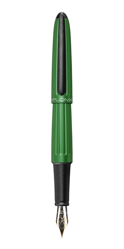 Stilou DIPLOMAT Aero, cu penita M, aurita 14kt. - green - limited edition