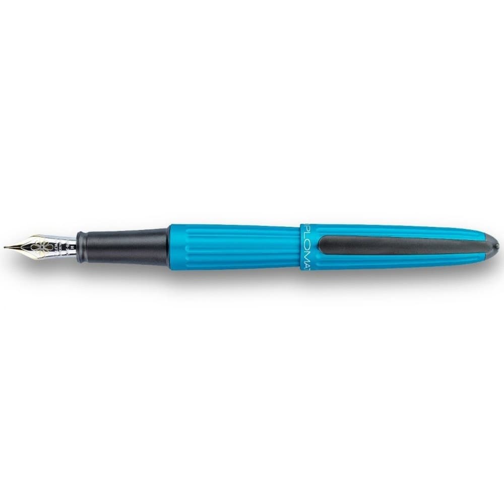 Stilou DIPLOMAT Aero, cu penita M, aurita 14kt. - turqouise