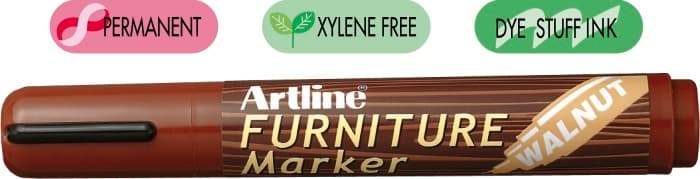 Marker ARTLINE 95, pentru mobilier din lemn (retusuri), corp plastic, varf tesit 2.0-5.0mm - nuc