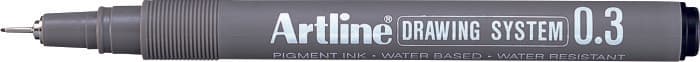 Liner pentru desen tehnic ARTLINE, varf fetru 0.3mm - negru