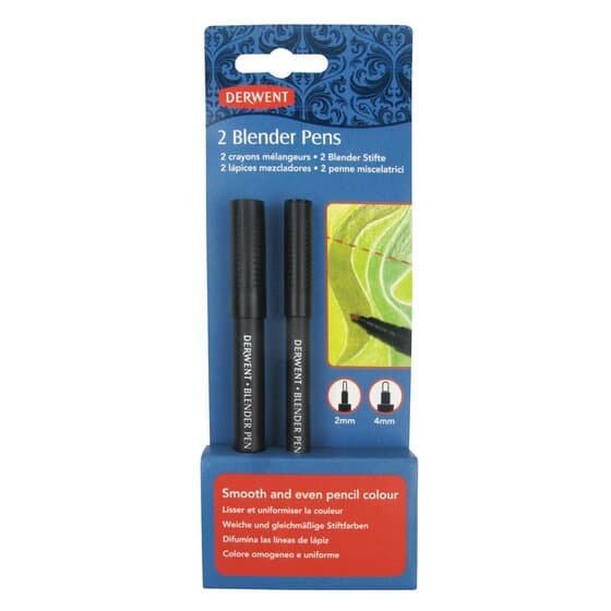 Marker DERWENT Professional, pt amestec si estompare, 2 buc/set, varf tip glont, 2 si 4 mm, negru