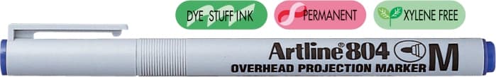 OHP Non-Permanent marker ARTLINE 804, varf mediu - 1.0mm - albastru