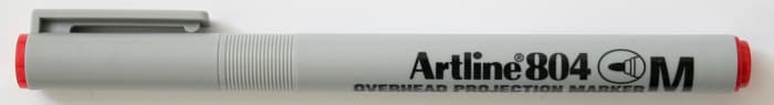 OHP Non-Permanent marker ARTLINE 804, varf mediu - 1.0mm - rosu