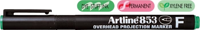 OHP Permanent marker ARTLINE 853, varf fin - 0.5mm - verde