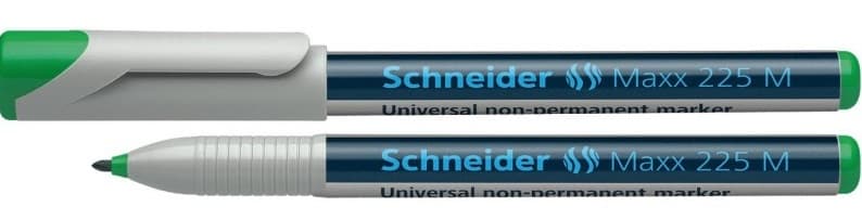 Universal non-permanent marker SCHNEIDER Maxx 225 M, varf 1mm - verde