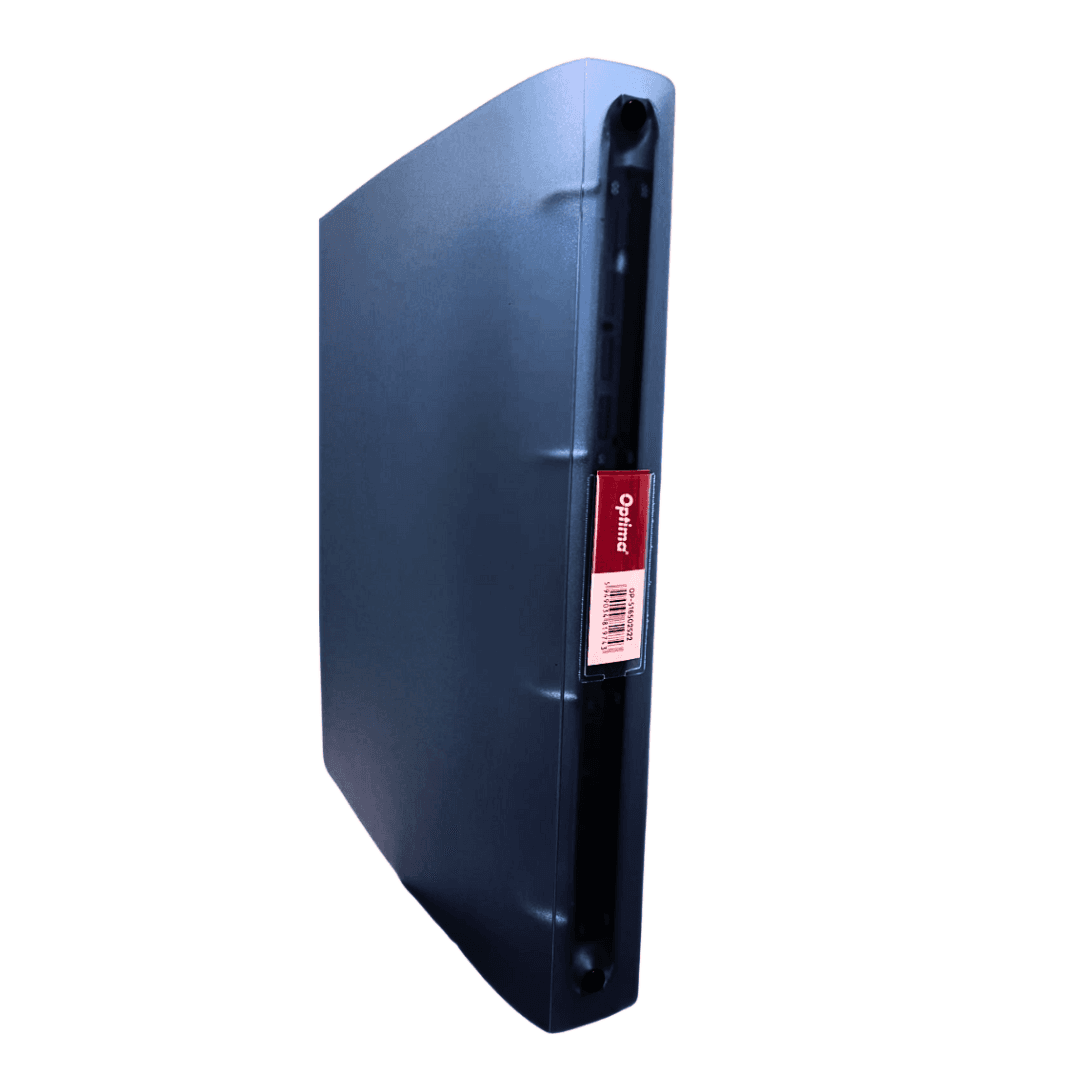 Caiet mecanic A4, 4 inele - D25mm, coperti flexibile PP, Optima Flex - negru transparent