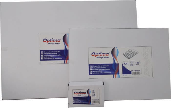 Folie laminare Optima, A6 (111 x 154 mm), 80 microni, 100 folii/top