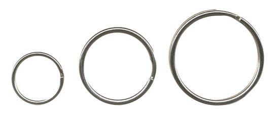 Inele metalice pentru chei, D - 20mm, 10 buc/set, ALCO - argintii