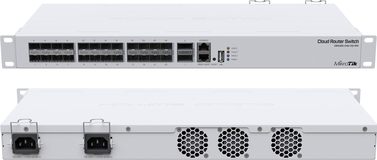 Switch MikroTik CRS326-24S+2Q+RM