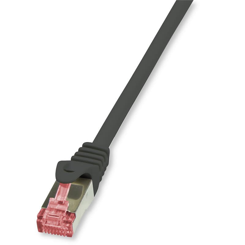 Patchcord LogiLink S/FTP Cat6 PiMF, negru, 0.25 m