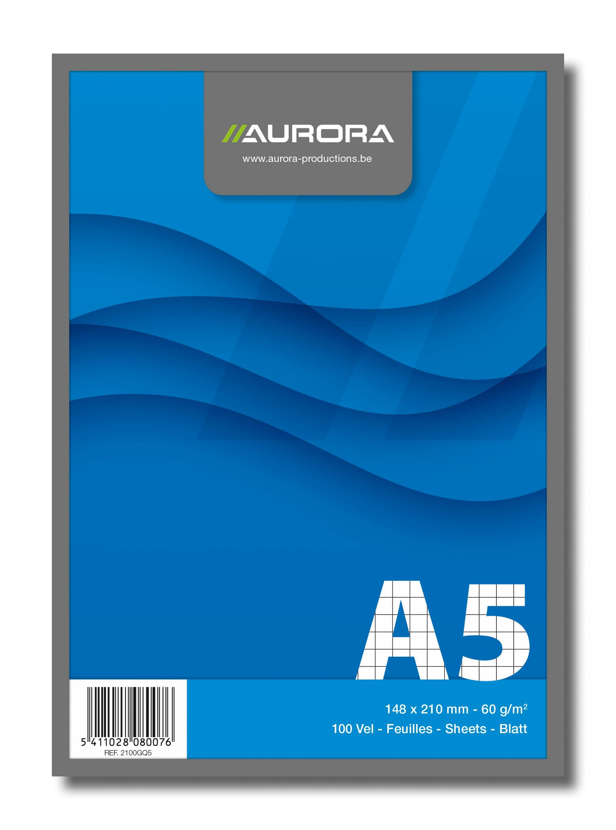 Blocnotes capsat, A5, 100 file - 60g/mp, microperforatii, AURORA Office - matematica