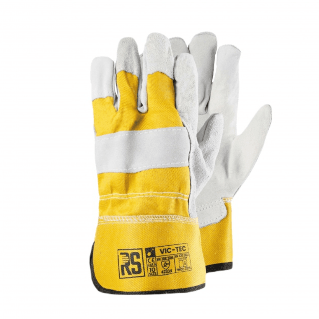 Manusi protectie, din piele de vaca, EN 388 (3243X), EN 420+A1, RS- Vic Tec - marimea 10