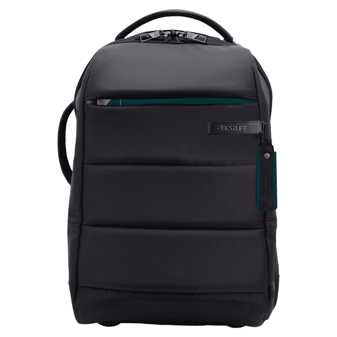 Rucsac troller BESTLIFE Cplus, 43x32x21cm, compartiment tableta si laptop 15.6 inch, begru/gri petro
