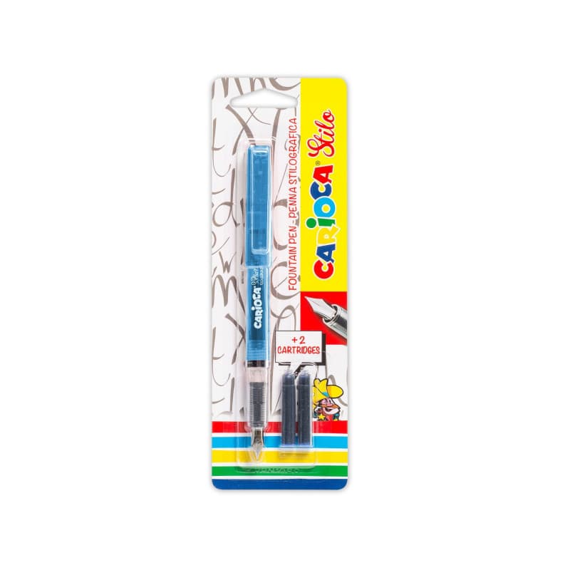 Stilou cu cartus cerneala, + 2 rezerve/blister, CARIOCA Stilo