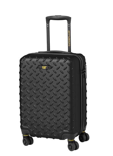 Troler mic cabina avion CATERPILLAR Industrial Plate, 20 inch, 37.5 x 23.5 x 54 cm (Lxlxh), 35L, material ABS hardside - negru