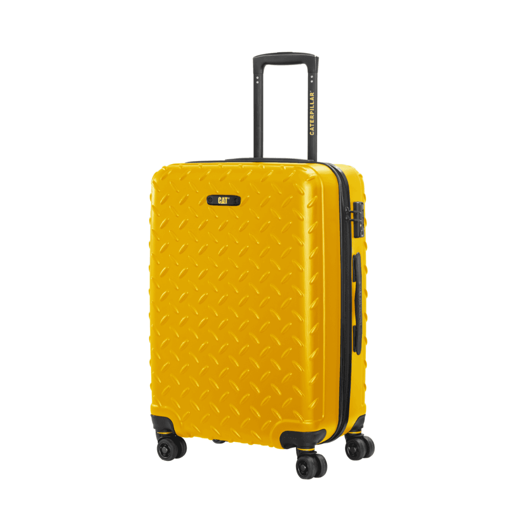 Troler mediu CATERPILLAR Industrial Plate, 24 inch, 44 x 27 x 65 cm (Lxlxh), 59L,material ABS hardside - galben
