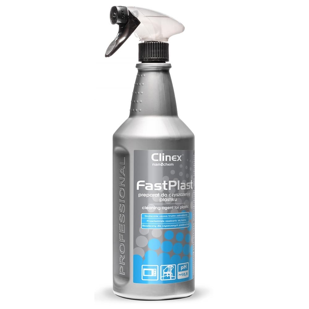 CLINEX FastPlast- Soluție Eficientă cu Pulverizator pentru Suprafete din Plastic, 1 Litru