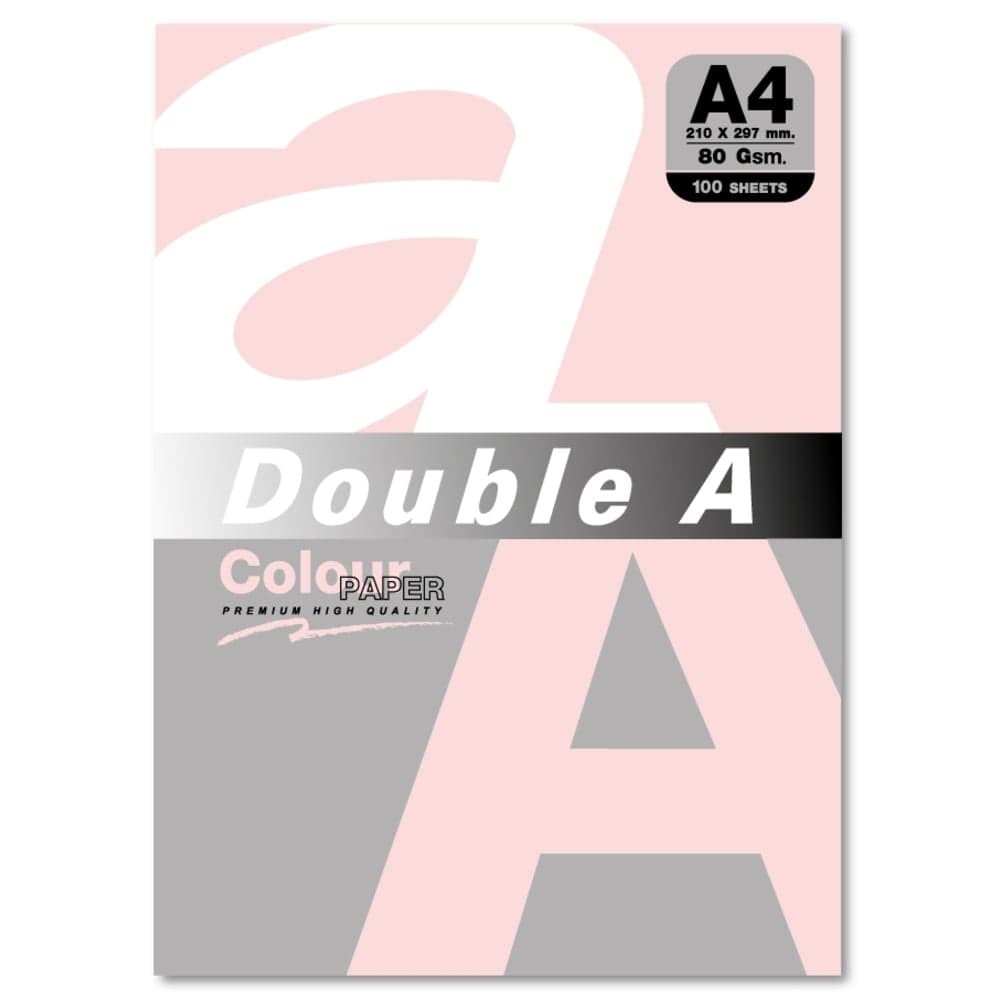 Hartie color pentru copiator A4, 80g/mp, 100coli/top, Double A - pastel flamingo