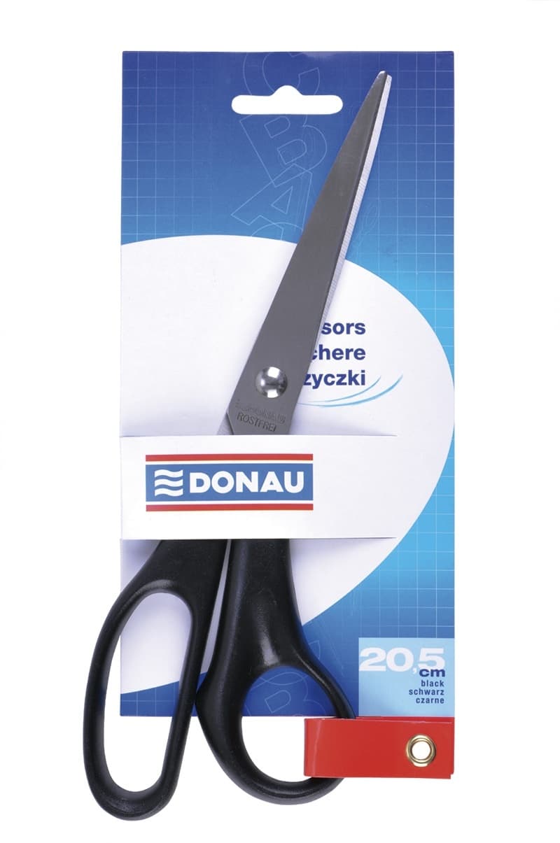 Foarfeca otel, ergonomica, 20.5cm, DONAU Classic - maner negru