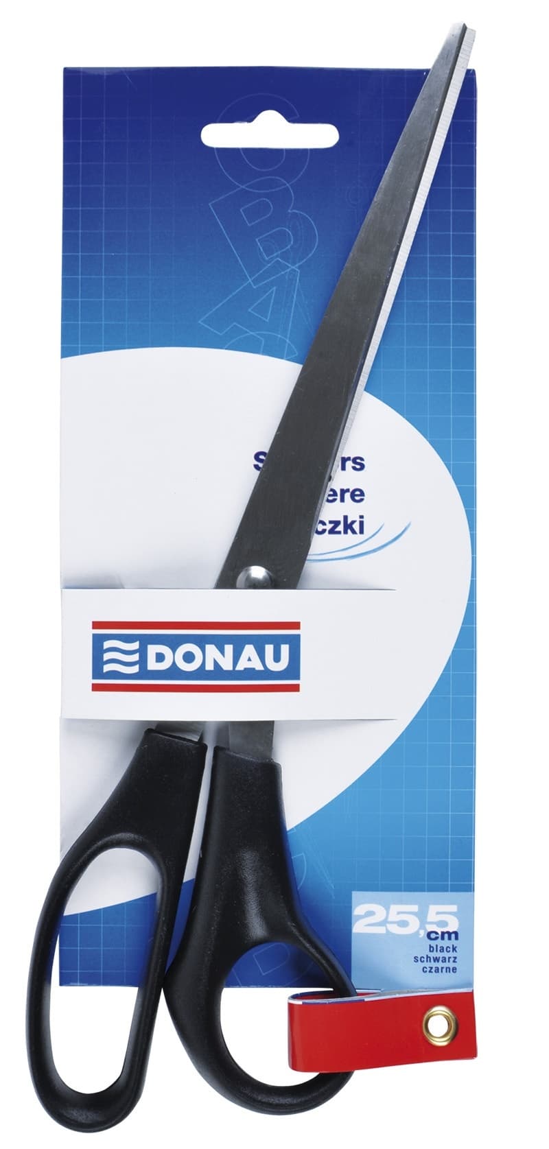 Foarfeca otel, ergonomica, 25.5cm, DONAU Classic - maner negru
