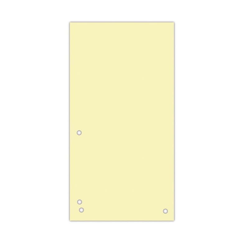 Separatoare biblioraft, carton 190 g/mp, 105 x 235mm, 100 buc/set, DONAU Duo - galben