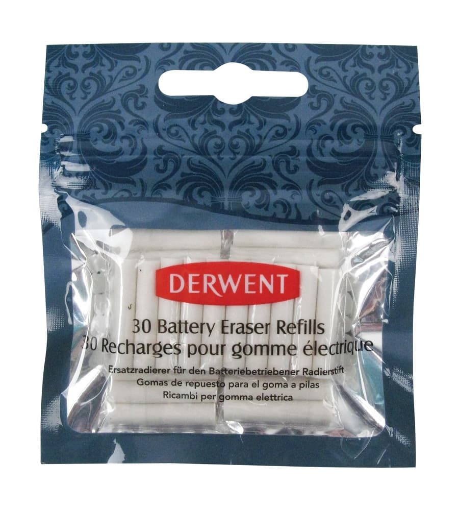 Rezerva radiera DERWENT Professional, pentru 2301931, 30 buc/ set, alb