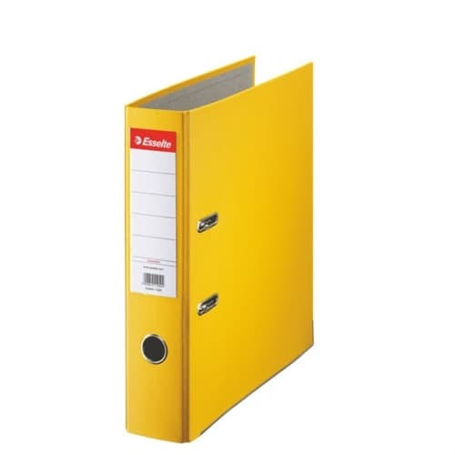 Biblioraft plastifiat Esselte Economy A4 7,5 cm - galben