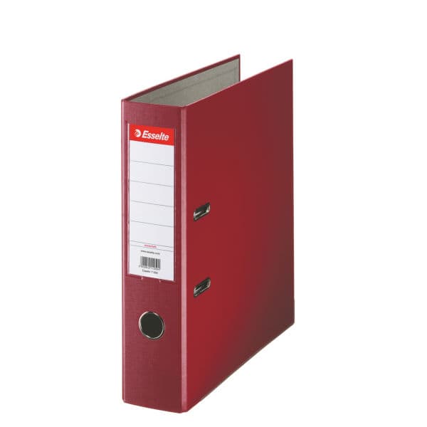 Biblioraft plastifiat Esselte Economy A4 7,5 cm - visiniu
