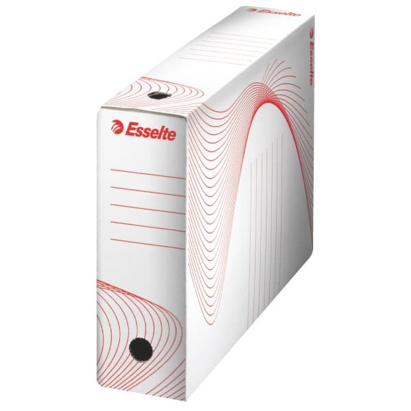 Cutie arhivare 8 cm Esselte Standard, carton 100% reciclat - alb