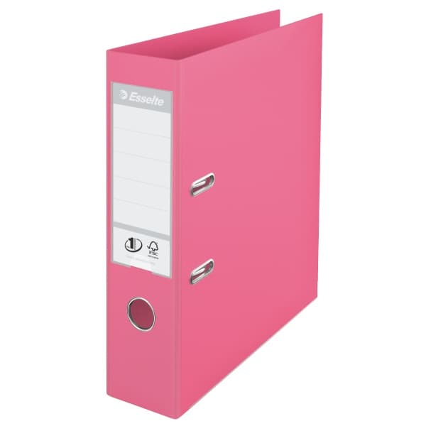 Biblioraft plastifiat interior-exterior Esselte No.1 Power A4 7,5 cm - roz