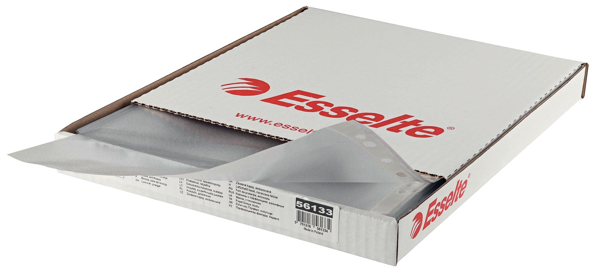 File de protectie cristal ESSELTE, A4, 55 microni, 100 buc/cutie