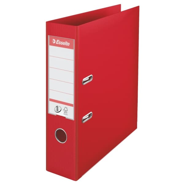 Biblioraft plastifiat interior-exterior Esselte No.1 Power 7,5 cm- rosu